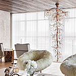 Люстра большая с прозрачными подвесками в форме капель Droplet Chandelier варинант исполнения - 1 | Loft Concept во Владивостоке