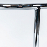 Приставной столик на серебристом основании с столешницей из стекла Noir варинант исполнения - 3 | Loft Concept во Владивостоке