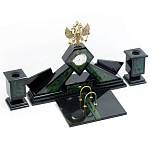 Настольный письменный набор из нефрита Герб России Dignity варинант исполнения - 2 | Loft Concept во Владивостоке