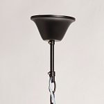 Люстра круглая из матового черного металла с подвесками из прозрачных стеклянных трубок Noir Tubes варинант исполнения - 11 | Loft Concept во Владивостоке