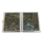 Портсигар на 10 сигарет с газовой зажигалкой из натурального камня Лабрадор Stone Cigarettes Cases варинант исполнения - 4 | Loft Concept во Владивостоке