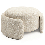 Круглая Оттоманка Alice ткань букле варинант исполнения - 1 | Loft Concept во Владивостоке