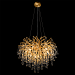 Люстра подвесная с прозрачными стеклянными подвесками в форме капель Диаметр 60 см Droplet Chandelier варинант исполнения - 5 | Loft Concept во Владивостоке