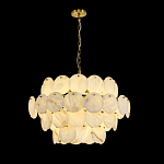 Люстра четырехъярусная с подвесками в форме дисков Cryptocrystalline Stone варинант исполнения - 4 | Loft Concept во Владивостоке