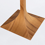 Настольная лампа со скошенным конусовидным абажуром и фигурной ножкой в цвете тик Accord Lighting варинант исполнения - 3 | Loft Concept во Владивостоке