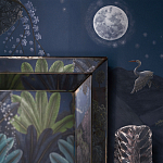 Обои ручная роспись Phuljhari Original colourway on Empire Blue dyed silk варинант исполнения - 2 | Loft Concept во Владивостоке