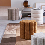 Пуф с обивкой из ткани букле Flo Pouf варинант исполнения - 3 | Loft Concept во Владивостоке