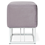 Пуф квадратный фиолетовый велюр на белом металлическом основании Celeste Purple варинант исполнения - 2 | Loft Concept во Владивостоке