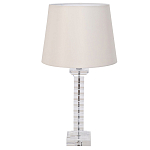 Настольная лампа с кремовым абажуром на фактурном стеклянном основании Source варинант исполнения - 1 | Loft Concept во Владивостоке