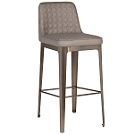 Стул барный светло-серый из экокожи Spectacular High Bar Stool варинант исполнения - 1 | Loft Concept во Владивостоке