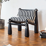 Кресло черно-белое со съемными подушками Celebrity варинант исполнения - 1 | Loft Concept во Владивостоке