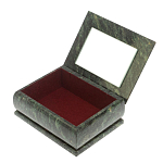Шкатулка с зеркалом из натурального камня змеевик Stone Casket варинант исполнения - 4 | Loft Concept во Владивостоке