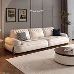 Диван кожаный с каркасом из массива дерева Furniture Medieval варинант исполнения - 2 | Loft Concept во Владивостоке