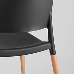 Пластиковый стул на ножках из массива бука Ferret Black 4 шт варинант исполнения - 6 | Loft Concept во Владивостоке