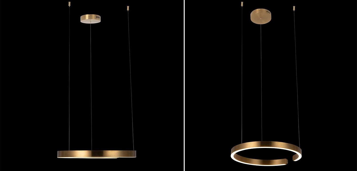 Подвесной светильник Half Ring brass 60 Подвесной светильник Half Ring brass 60 - Loft-Concept во Владивостоке