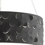 Люстра в форме цилиндра с чёрным фактурным абажуром Round Necklines варинант исполнения - 1 | Loft Concept во Владивостоке