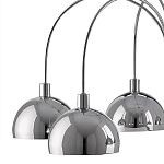 Люстра круглая серебряная с 6-ю плафонами в форме куполов Silver Domes варинант исполнения - 1 | Loft Concept во Владивостоке