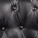 Кресло кожаное с мягкими подлокотниками на 4-х деревянных ножках Logan Leather Armchair black варинант исполнения - 5 | Loft Concept во Владивостоке