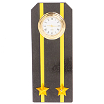 Часы подарочные настольные в виде погона ВМФ из натурального камня Змеевик Military Clock варинант исполнения - 4 | Loft Concept во Владивостоке