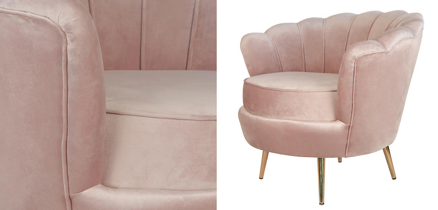 Кресло Розовый велюр Trapezium Pink velvet Кресло Розовый велюр Trapezium Pink velvet - Loft-Concept во Владивостоке