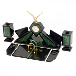 Настольный канцелярский набор из нефрита с декором в виде орла Golden Eagle варинант исполнения - 2 | Loft Concept во Владивостоке