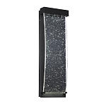 Настенный фонарь уличный прямоугольный черного цвета со стеклом с пузырьками Eurofase варинант исполнения - 2 | Loft Concept во Владивостоке