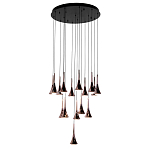 Люстра светодиодная с акриловыми конусообразными плафономи розовое золото Astra 60   варинант исполнения - 2 | Loft Concept во Владивостоке