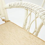 Комплект обеденный из ротанга Eloise grand white варинант исполнения - 7 | Loft Concept во Владивостоке