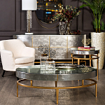 Столик журнальный серебристый с круглой столешницей Showing Refinement варинант исполнения - 3 | Loft Concept во Владивостоке