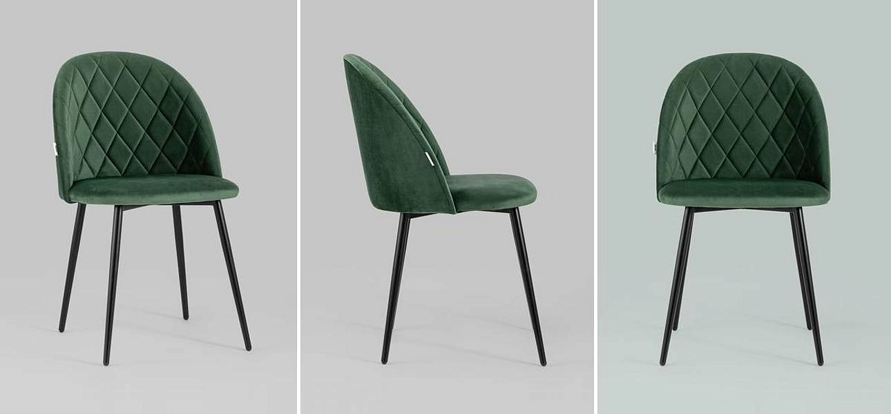 Стул Miruna Rhombus Зеленый Велюр Стул Miruna Rhombus Зеленый Велюр - Loft-Concept во Владивостоке