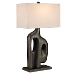 Настольная лампа с прямоугольным тканевым абажуром на фигурном каркасе Brutilist  варинант исполнения - 2 | Loft Concept во Владивостоке