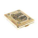 Портсигар на 20 сигарет с гравировкой природы в подарочной коробке Metal Cigarettes Cases варинант исполнения - 3 | Loft Concept во Владивостоке