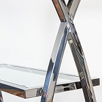 Металлический стеллаж со стеклянными полками Molecule варинант исполнения - 5 | Loft Concept во Владивостоке