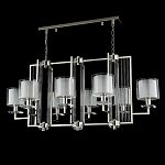 Люстра прямоугольной формы с 8-ю цилиндрическими плафонами из стекла Laurent варинант исполнения - 4 | Loft Concept во Владивостоке