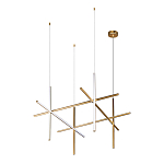 Люстра с 6-ю цилиндрическими плафонами на тонких тросах Trumpet tube варинант исполнения - 4 | Loft Concept во Владивостоке