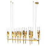 Люстра подвесная прямоугольная с 10-ю цилиндрическими плафонами LIAISON варинант исполнения - 2 | Loft Concept во Владивостоке