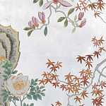 Обои ручная роспись Summer Night Blossom Original colourway on Ocean Silver gilded paper варинант исполнения - 2 | Loft Concept во Владивостоке