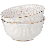 Обеденный сервиз белого цвета из фарфора на 6 персон 23 предмета Floral Charm варинант исполнения - 7 | Loft Concept во Владивостоке