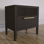 Прикроватная Тумбочка Primo с двумя ящиками Темный орех варинант исполнения - 2 | Loft Concept во Владивостоке