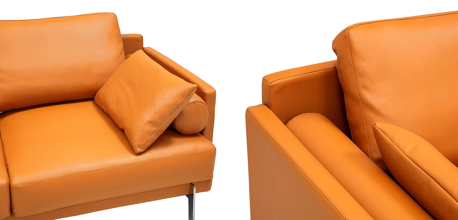 Диван Mosley Orange Sofa Оранжевый Диван Mosley Orange Sofa Оранжевый - Loft-Concept во Владивостоке