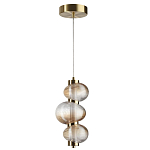 Подвесной светильник с 3-мя рифлеными стеклянными шарами Marcelh Light варинант исполнения - 2 | Loft Concept во Владивостоке