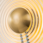 Бра с янтарным стеклянным диском и золотистыми акцентами Savio Glass Disc варинант исполнения - 7 | Loft Concept во Владивостоке