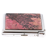 Портсигар с газовой зажигалкой из натурального камня Родонит Stone Cigarettes Cases варинант исполнения - 8 | Loft Concept во Владивостоке