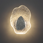 Бра с волнообразным стеклянным плафоном и вставкой из мрамора Liquid Stone варинант исполнения - 4 | Loft Concept во Владивостоке