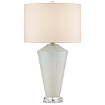 Настольная лампа стеклянная с тканевым абажуром Edges варинант исполнения - 3 | Loft Concept во Владивостоке