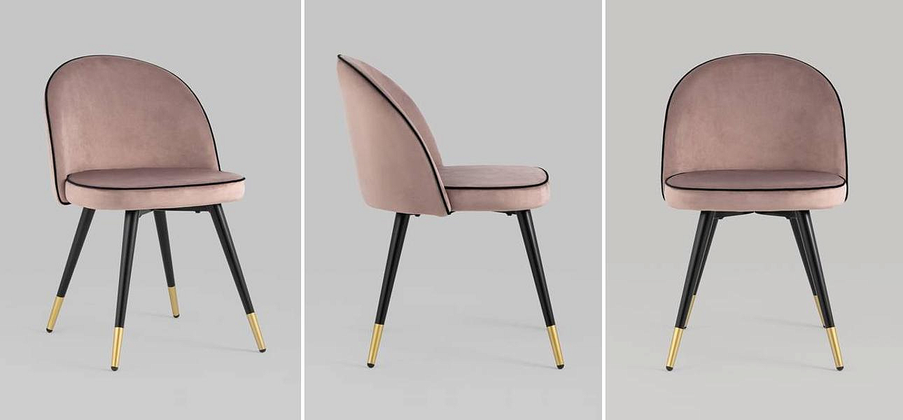 Стул Cooper Chair LUX Пепельно-Розовый Велюр Стул Cooper Chair LUX Пепельно-Розовый Велюр - Loft-Concept во Владивостоке