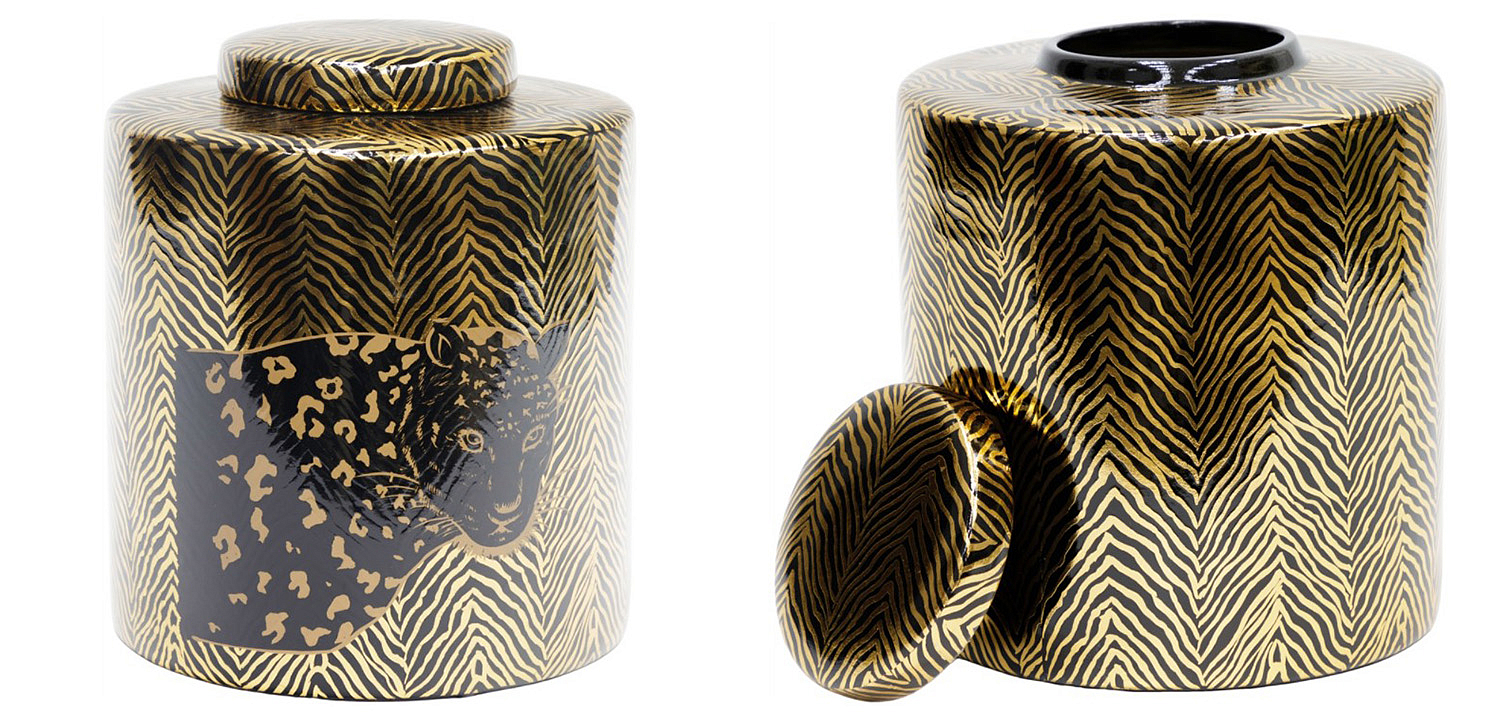 Ваза Leopard Vase black and gold 25 Ваза Leopard Vase black and gold 25 - Loft-Concept во Владивостоке