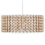 Люстра в форме цилиндра с вставками из деревянных бусин Wooden Beads варинант исполнения - 1 | Loft Concept во Владивостоке