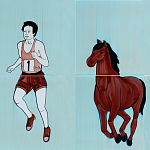 Дизайнерская плитка Конь бегун варинант исполнения - 2 | Loft Concept во Владивостоке