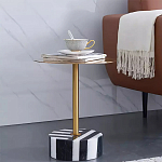 Дизайнерский журнальный стол с круглой столешницей на чёрно-белом основании Muruv варинант исполнения - 1 | Loft Concept во Владивостоке